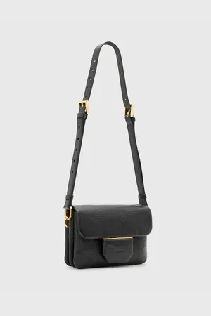 AllSaints Jupiter - crossbody-taske i tekstureret læder