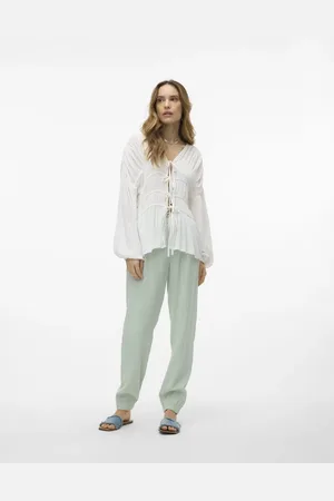 VERO MODA Lysegrønne bukser