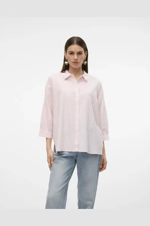 VERO MODA Lyserød skjorte-Hvid