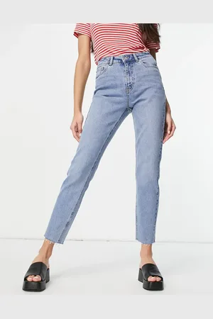 VERO MODA Jeans med lige ben i lyseblå vask i bomuldsblanding - MBLUE
