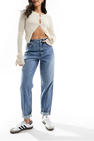ASOS Højtaljede mom-jeans med afslappet pasform