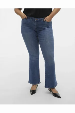 VERO MODA Mellemblå jeans med svaj i denim