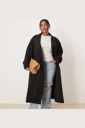 ASOS ASOS DESIGN Curve - trenchcoat med vandfaldskrave