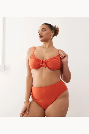 COLLUSION Curve - Mix og match - Orange bikinitrusser med høj talje