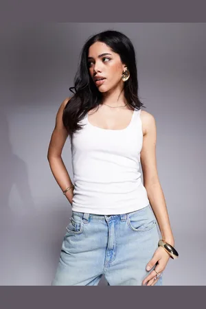 ASOS Tanktop med firkantet hals i dobbeltlag