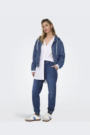 ONLY Mellemblå jeans i denim i slim fit