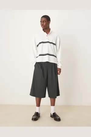 ASOS Grønne oversized bermudashorts med pintucks
