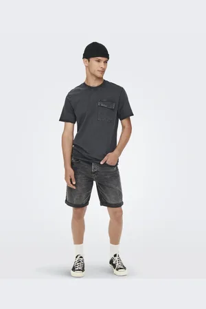 Only & Sons Grå shorts i denim