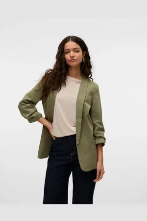 VERO MODA Blazer i bleg mørkegrøn