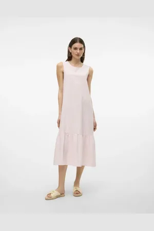 VERO MODA Lyserød kjole-Hvid