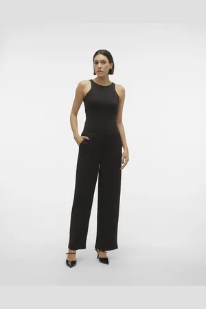 VERO MODA Sorte bukser med vide ben