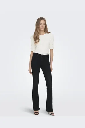 ONLY Vasket sorte jeans med svaj