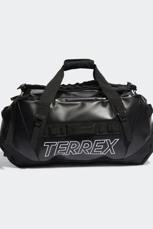 adidas Terrex - RAIN.RDY Expedition - Mellemstor sort duffelbag med hvidt logoprint