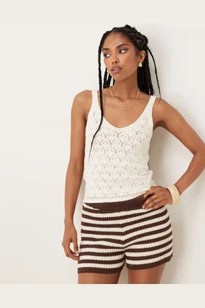 MANGO Hæklet cami-top-Neutral