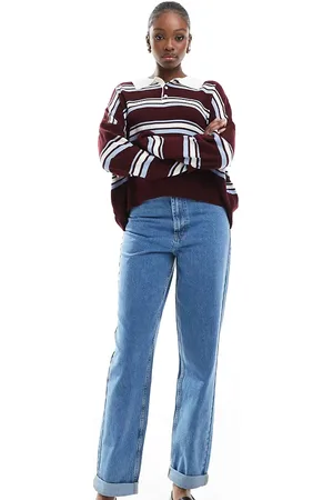 ASOS ASOS DESIGN Tall - Afslappede mom-jeans med høj talje i ren blå