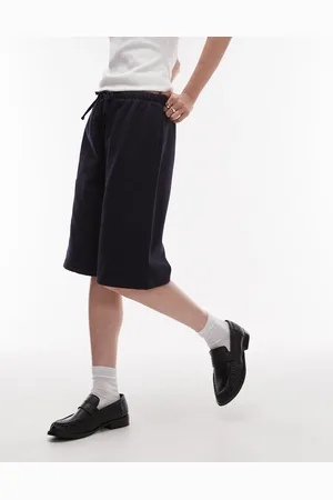 ARKET Bermuda-shorts med løbesnore i jersey-Marineblå
