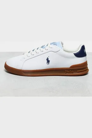 Ralph Lauren Heritage Court - Unisex - Hvide sneakers med gummisål og kontrasterende pløs