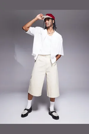 ASOS Beige ekstra lange jorts-Neutral