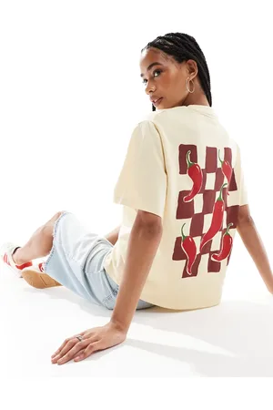ASOS Lysegul oversized T-shirt med grafisk chiliprint