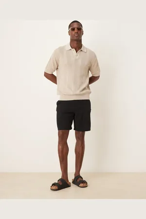 SELECTED Sorte shorts med tekstur