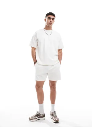 New Look Hvide shorts i kraftig jersey - Del af sæt-Neutral