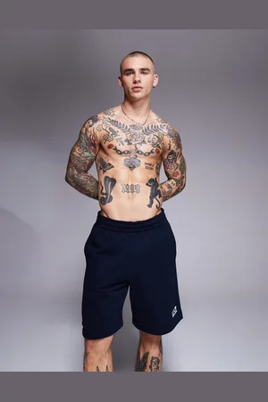 EA7 Armani - Marineblå joggingshorts med -logo