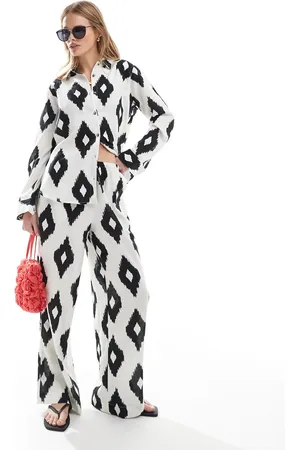 Accessorize Oversized strandbukser med print-Multifarvet