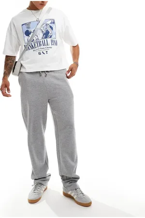 ASOS Essentials - Gråmelerede joggingbukser med lige ben
