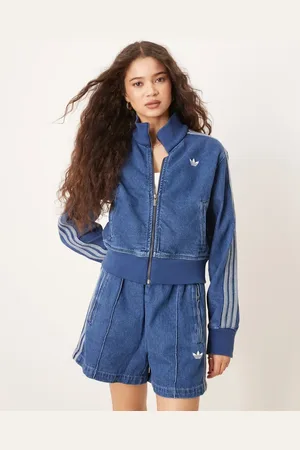 adidas Adidas - Adicolor - Blå træningstop i denim i 90