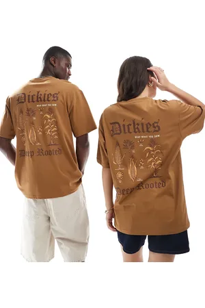 Dickies Deep Rooted - Gyldenbrun T-shirt med grafisk rygprint - Kun hos ASOS