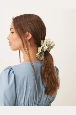 ASOS Scrunchie med småblomstret print-Hvid