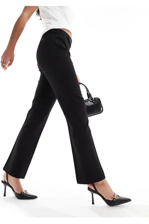 MANGO Sorte bukser med elastisk linning i slim fit