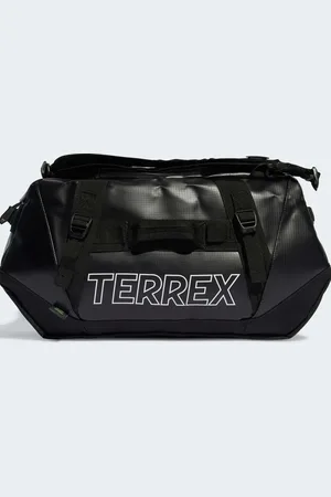 adidas Terrex RAIN.RDY Expedition - Sort duffelbag på 50 L med hvide detaljer