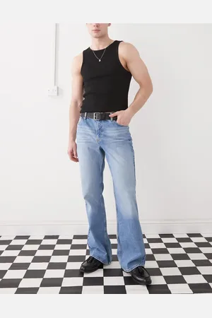 Reclaimed Lyseblå bootcut-jeans med svaj