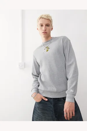 New Era LA Dodgers - Grå sweatshirt med blomsterbroderi