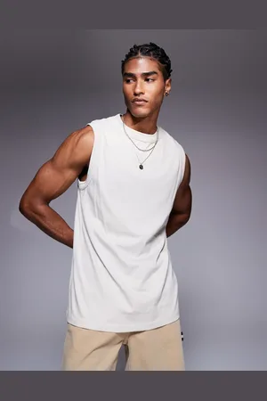 ASOS Beige tanktop med rund hals-Neutral