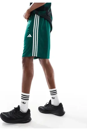 adidas Adidas Training - Essentials - Mørkegrønne shorts med 3 striber