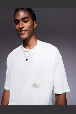 Bershka Arc - Cremehvid T-shirt