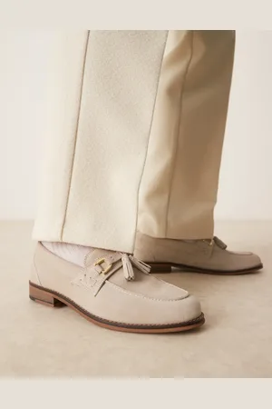 ASOS Grå loafers i ruskind med kvaster