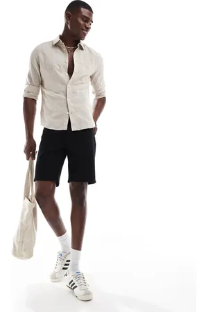 Only & Sons Sorte shorts i denim med almindelig pasform