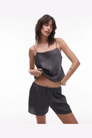 MANGO Pyjamas-camisol i satin - Del af sæt