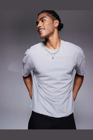 ASOS T-shirt med sænkede skuldre og rå kant i oversized firkantet pasform