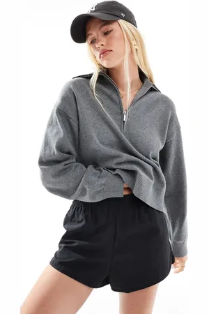 Cotton On Cotton On - sweatshirt med halv lynlås i preppy stil