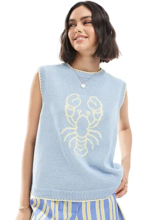 ASOS Blå-strikket tanktop med hummermotiv