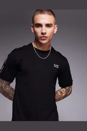 EA7 Armani - - T-shirt med logobåndsdetaljer - Del af sæt