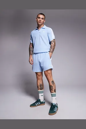 adidas Blå shorts med vaffeltekstur