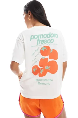 Pull&Bear T-shirt med tomatgrafik