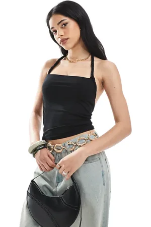ASOS Halterneck-top med snoet strop