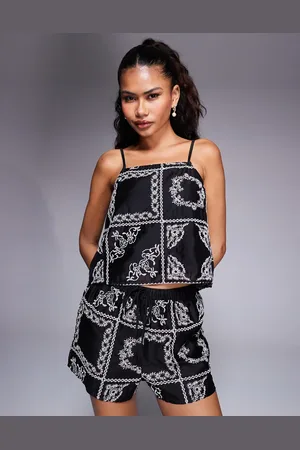 River Island Cami-top med lommetørklædedesign - Del af sæt