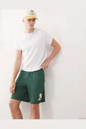 47 Brand Oakland Athletics - Grønne shorts med logoprint